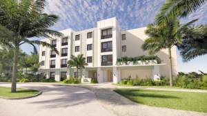 Rendering of The Gardens at Casa Familia affordable housing community in Kendall, Florida